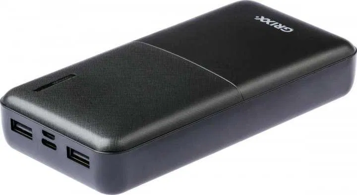 Універсальна мобільна батарея Grixx 15000 mAh Black- Портативний зарядний пристрій Grixx 15000 mAh