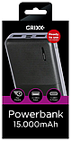Універсальна мобільна батарея Grixx 15000 mAh Black- Портативний зарядний пристрій Grixx 15000 mAh, фото 4