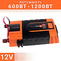 Перетворювач напруги. Автомобільний інвертор INVERTER DC12V-AC220V 600-1200W, фото 3