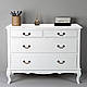 Білий дизайнерский комод "Моне" из натурального дерева, фото 2