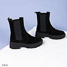 Замшеві демісезонні черевики челсі на чорній підошві 36,38,41, фото 9