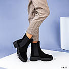 Замшеві демісезонні черевики челсі на чорній підошві 36,38,41, фото 6