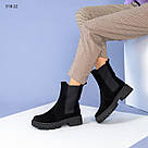 Замшеві демісезонні черевики челсі на чорній підошві 36,38,41, фото 7