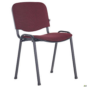 Стілець AMF Ізо чорний каркас, тканина А-31 бордо