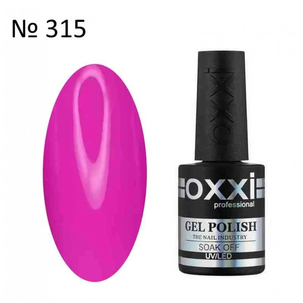 Гель-лак №315 рожевий Oxxi, 10 мл