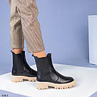 Шкіряні чорні черевики челсі на світлій підошві 38,39,40, фото 5