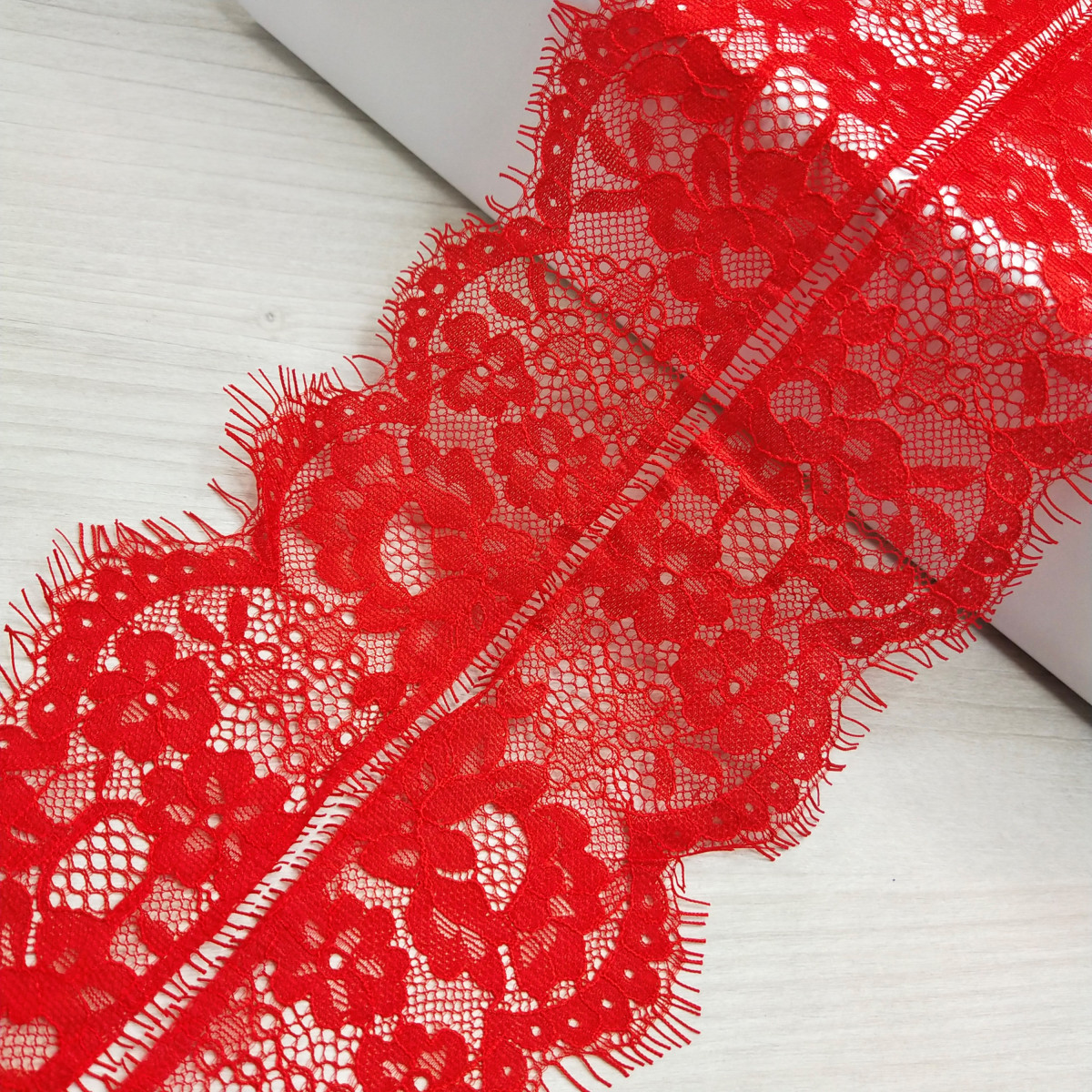 Купить (3 метра) Французское кружево с ресничками, Шантильи 6,5см (1320 ...