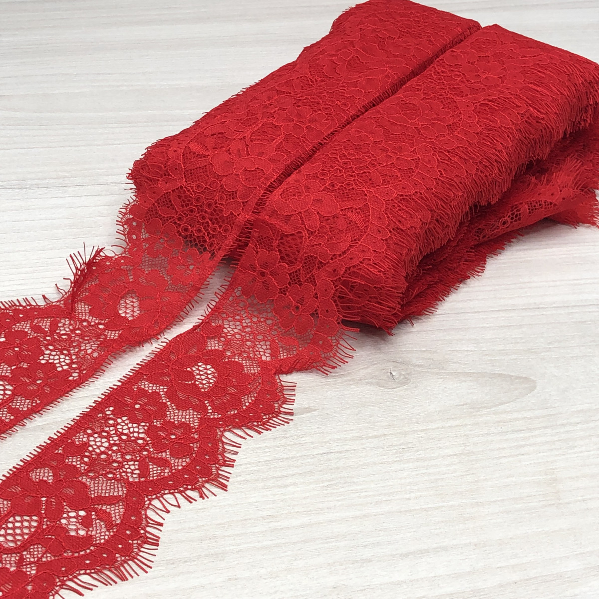 Купить (3 метра) Французское кружево с ресничками, Шантильи 6,5см (1320 ...