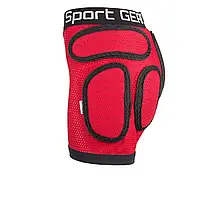 Специальные защитные шорты Sport Gear SNB red(с пластиковыми вставками), для сноуборда, роликов и коньков L