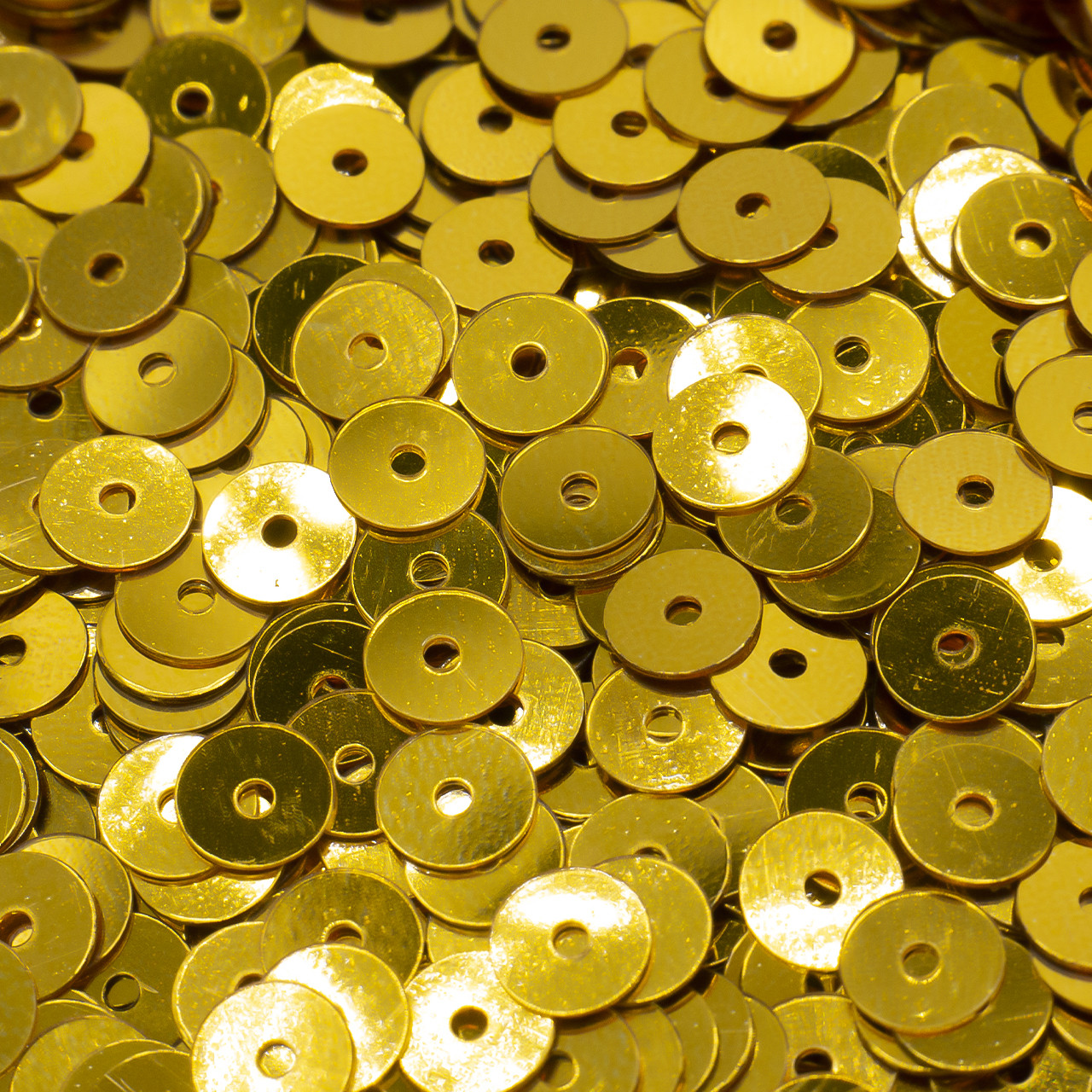 Паєтки круглі 5 мм 250 г Золотий, фото 1