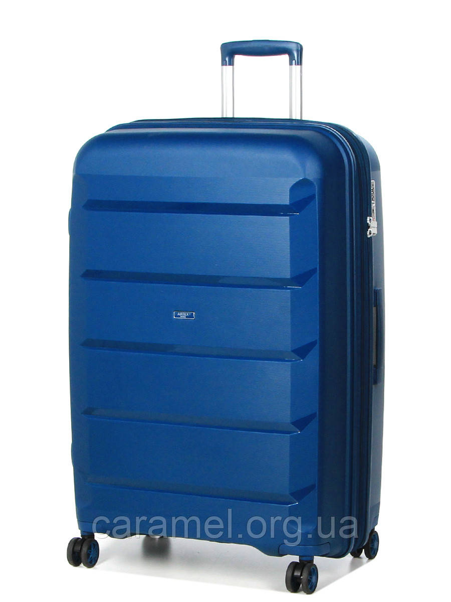 Валіза Airtex велика L поліпропілен синя 79х52х30(+5)см/119л/5кг