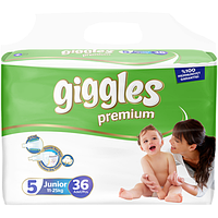 Подгузники детские Giggles Premium Размер 5 Junior 11-25 кг. (36 шт.)