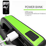 Ліхтар акумуляторний ручний MH818А із сонячною панеллю з функцією Powerbank Green, фото 7