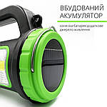 Ліхтар акумуляторний ручний MH818А із сонячною панеллю з функцією Powerbank Green, фото 10