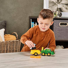 Ігровий набір-конструктор John Deere Kids Трактор з ковшем і причепом (47209), фото 6