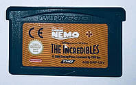 The Incredibles + Finding Nemo, Б/У, английская версия, без коробки - картридж для Nintendo GameBoy Advance