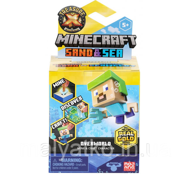 Набір сюрприз Розкопки Майнкрафт Пісок і море пригоди Treasure X Minecraft Sand & Sea Overworld, фото 1