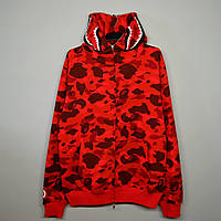 Bape Camo Red Молодежные худи. Стильные толстовки молодежные Бейп Камо Худи красная камуфляжная унисекс