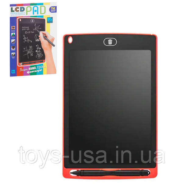 Дощечка-планшет для малювання LCD PAD КРАСНА арт. 99148