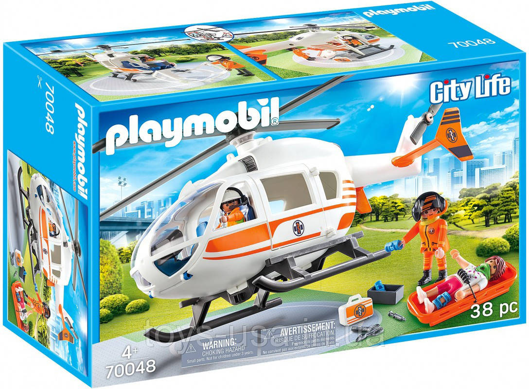 Конструктор Плеймобіл Playmobil City Life 70048 рятувальний вертоліт гелікоптер Rescue Helicopter
