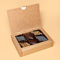 Набор конфет диетических питательных без сахара с пахлавой и финиками в шоколаде в упаковке, 6 шт.