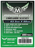 Протекторы для настольных игр Mayday Card Game (63,5x88) 100 штук (прозрачные)