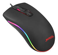 Мышь игровая компьютерная JEDEL M80 с RGB подсветкой USB геймерская, проводная black