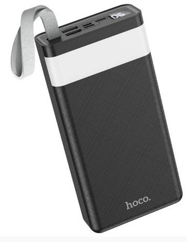 Портативний зарядний пристрій повер банк Power Bank Hoco J73 30000 mAh, чорний, фото 1