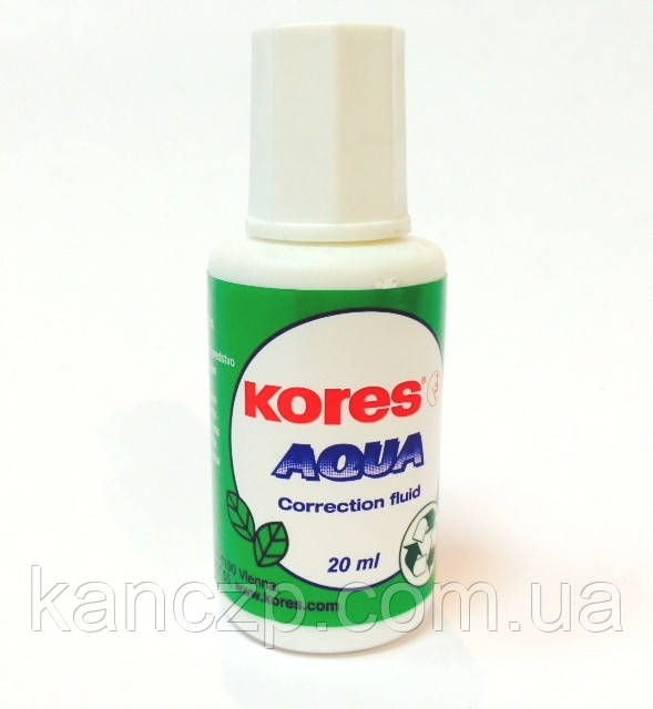 Коректор з пензликом на водній основі Kores AQUA, фото 1