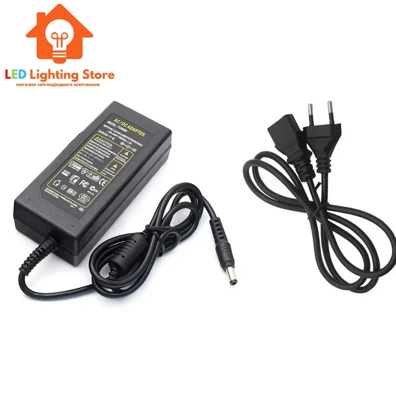 Блок живлення розетковий 5V, 40W, 8А, пластиковий корпус, IP20