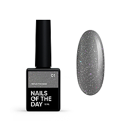 Світловідбиваюча база для нігтів NAILSOFTHEDAY Reflective 01, 10 мл