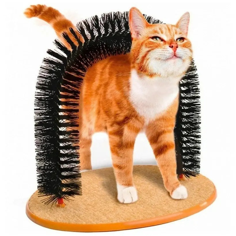 Дряпалка зі щіткою для котів, фото 1