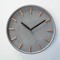 Настенные часы Gela серый бетон d 28 см (1xAA 1.5V) лофт