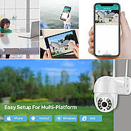 Wi-Fi камера відеоспостереження Besder A8 (5MP, Ai, біла), фото 8