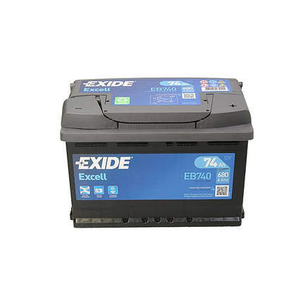 X Exide Excell 74 Ah 680 En (0) X, фото 2