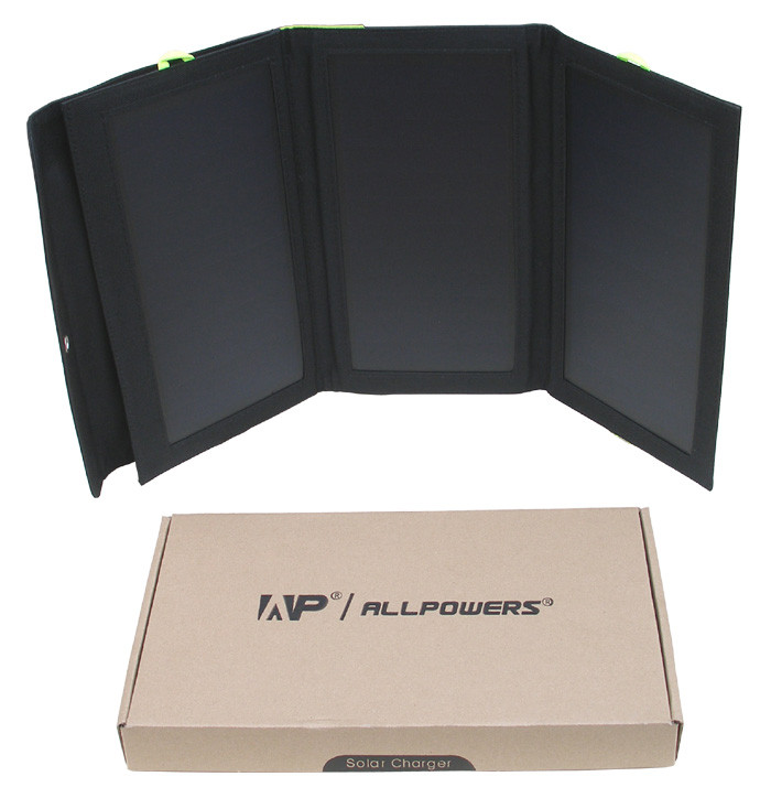 Портативна сонячна батарея ALLPOWERS AP-SP-002 (21Вт + Powerbank 10000мА) - фото 3 - id-p1752131289