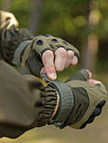 Рукавиці Тактичні Безпалі Олива, фото 2