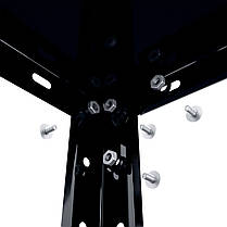 Стелаж металевий Рек 4 на 5 полиць метал фарбований черный глянець 1700х750х300 мм (Меткас-ТМ), фото 3