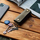 Ключниця Vets Dark Brown з натуральної шкіри для ключів коричнева з натуральної шкіри, фото 3