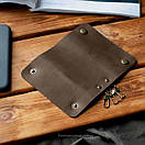 Ключниця Vets Dark Brown з натуральної шкіри для ключів коричнева з натуральної шкіри, фото 7