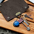 Ключниця Vets Dark Brown з натуральної шкіри для ключів коричнева з натуральної шкіри, фото 6