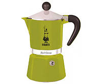 Гейзерная кофеварка Bialetti Rainbow Green на 6 порций 270 мл (0004973)