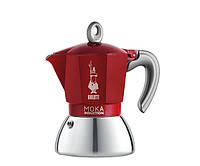 Гейзерная кофеварка Bialetti Moka Induction Red на 4 порции 150 мл (0006944)