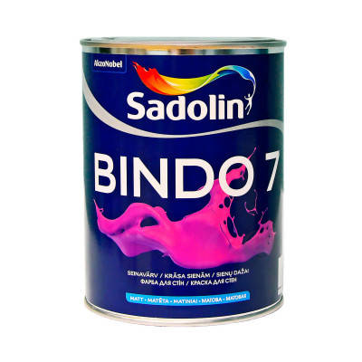 SADOLIN Bindo 7, шовковисто-матова стійка до миття латексна фарба для стін SADOLIN, фото 2