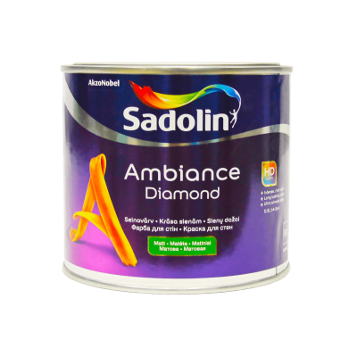 SADOLIN Ambiance Diamond, матова фарба для стін із високою стійкістю до миття, SADOLIN