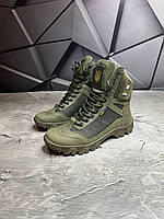 Берцы мужские тактические весенние осенние ЗСУ военная обувь ботинки из натуральной хаки