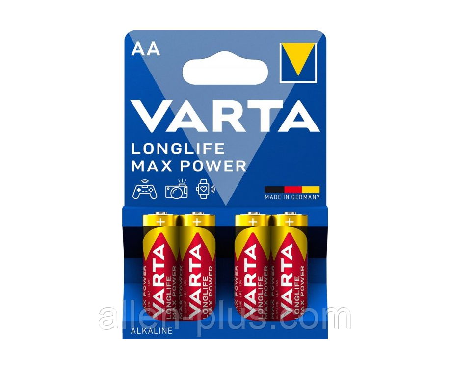 Батарейка лужна VARTA MAX T (Longlife Max Power) AA/LR6 BLISTER 4