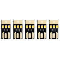 USB-ліхта-плата (чорна) 3LED 2835 холодне світло