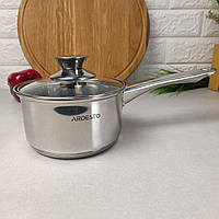 Ківш 1.1 л із нержавіючої сталі з кришкою з багатошаровим дном ARDESTO Gemini