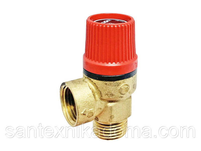 Запобіжний клапан Zegor QS-3070N для систем опалення 1/2"Вx1/2"З 1.5 бар